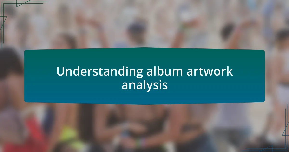 Understanding album artwork analysis